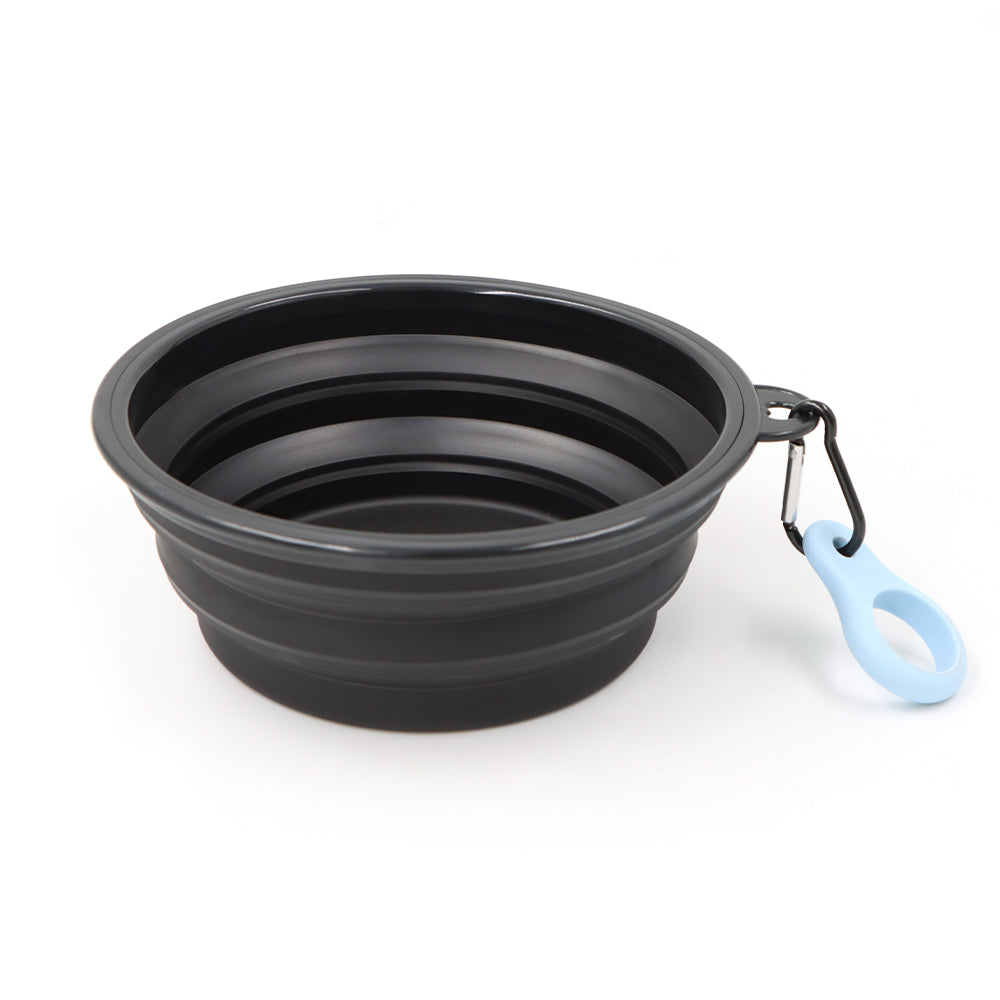 Gamelle de Voyage Pliable pour Chien avec Clip
