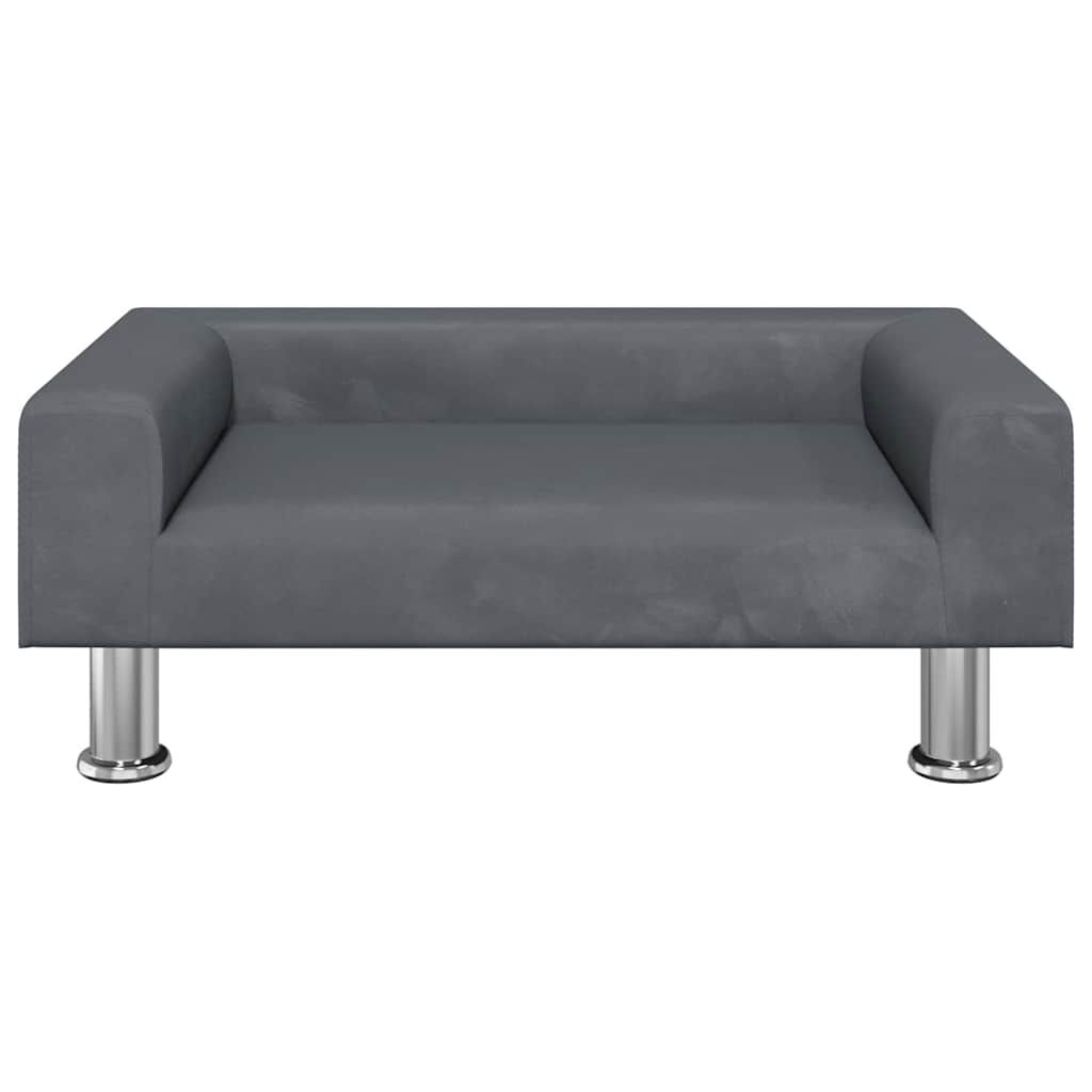 Lit pour Chien Velours Gris Foncé