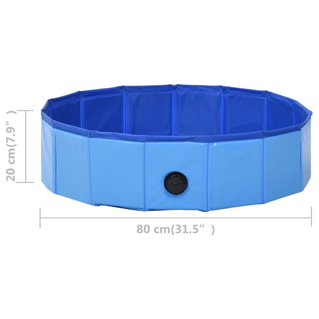 Piscine Pliable pour Chien Bleu 120x30cm