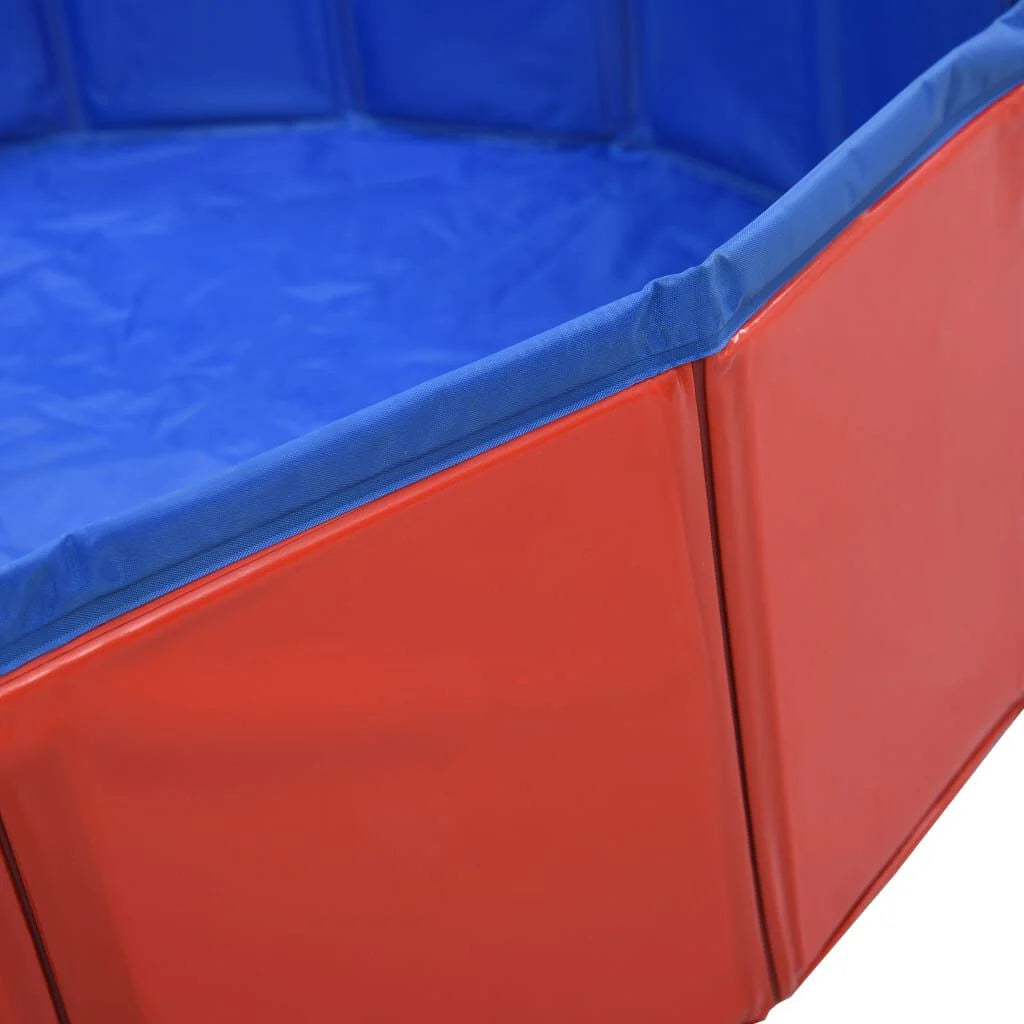 Piscine Pliable pour Chien Rouge 120x30 cm
