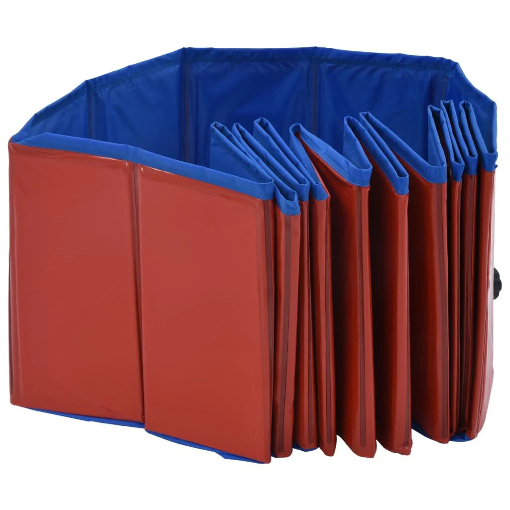Piscine Pliable pour Chien Rouge 120x30 cm