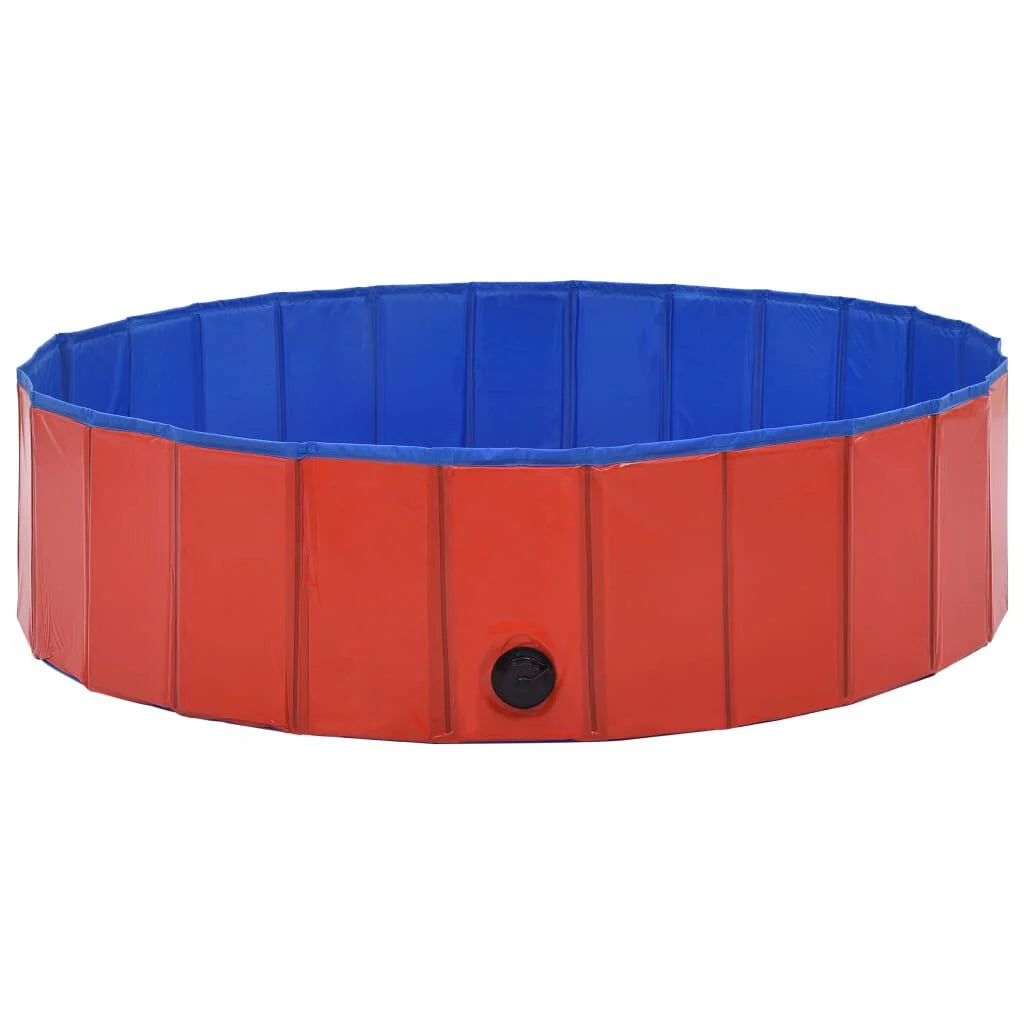 Piscine Pliable pour Chien Rouge 120x30 cm