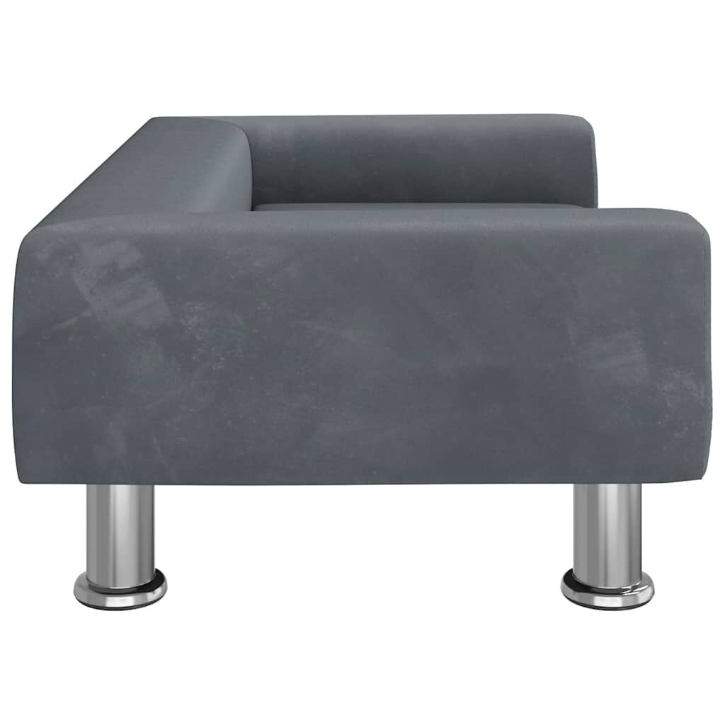 Lit pour Chien Velours Gris Foncé