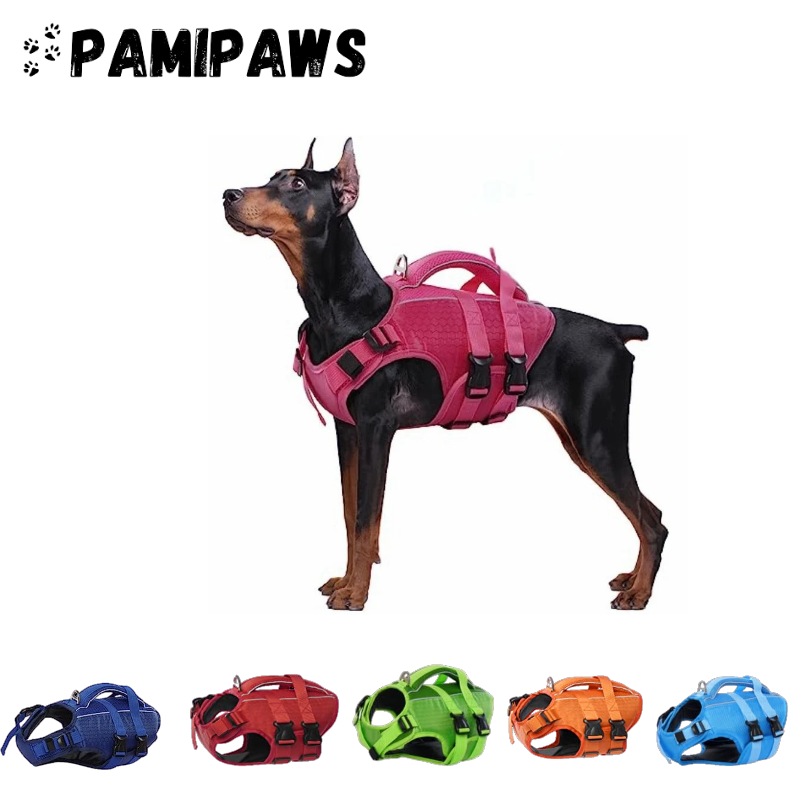 Gilet de Sauvetage Réfléchissant pour Chien avec Poignée