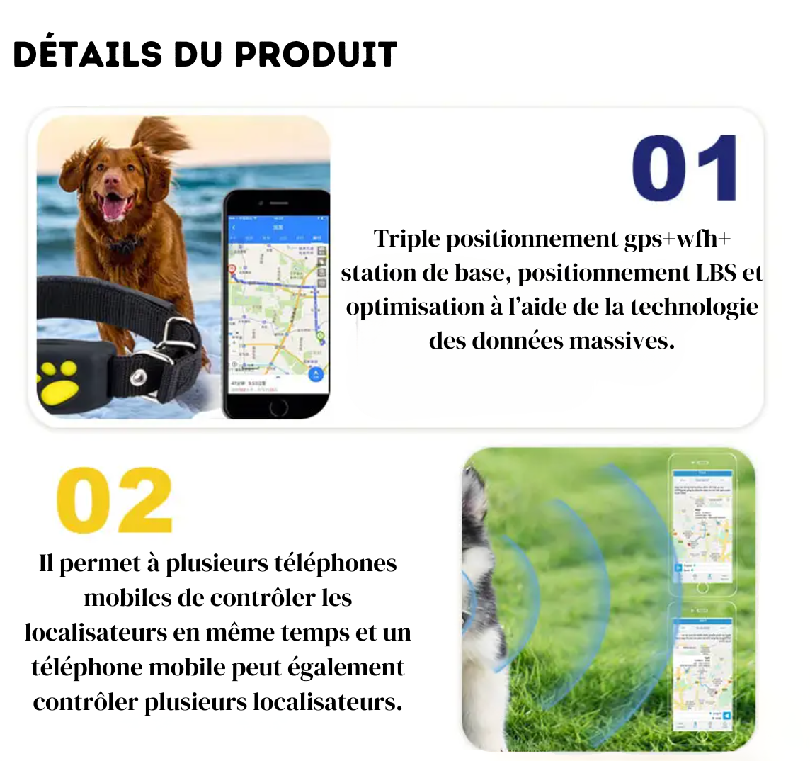 Collier GPS pour Chien – Suivi Précis & Sécurisé