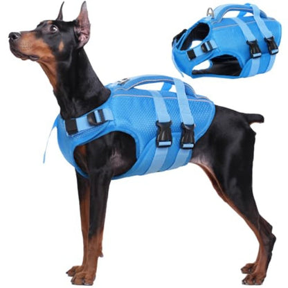 Gilet de Sauvetage Réfléchissant pour Chien avec Poignée