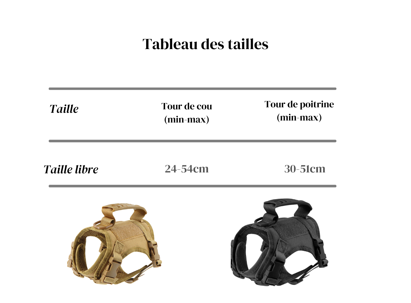 Harnais Tactique pour Petit Chien – Confort et Sécurité