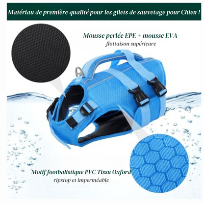 Gilet de Sauvetage Réfléchissant pour Chien avec Poignée