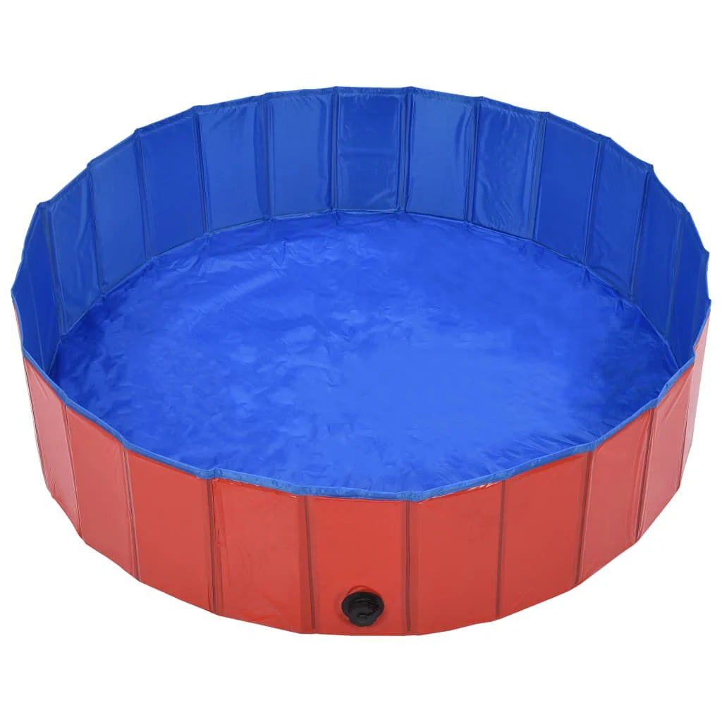 Piscine Pliable pour Chien Rouge 120x30 cm