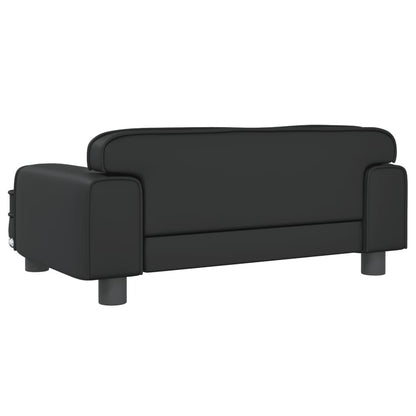 Lit pour chien noir en velours 70x45x30 cm