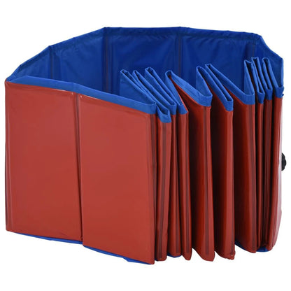 Piscine Pliable pour Chien Rouge 120x30 cm