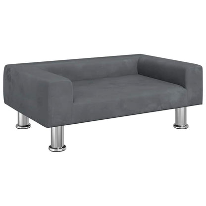 Lit pour Chien Velours Gris Foncé