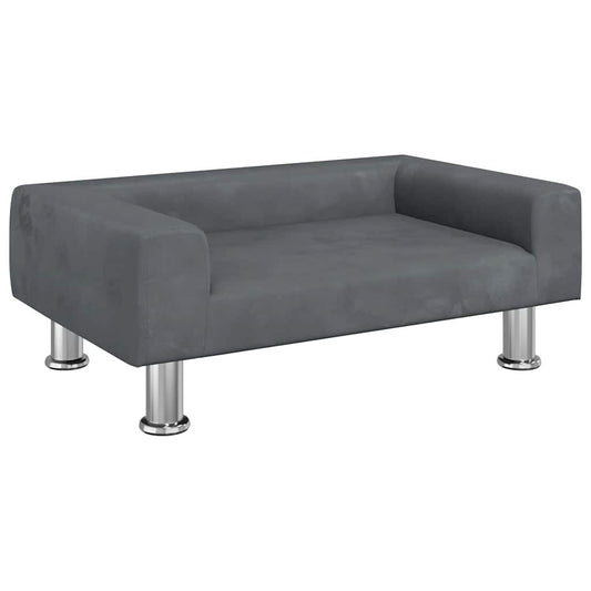Lit pour Chien Velours Gris Foncé